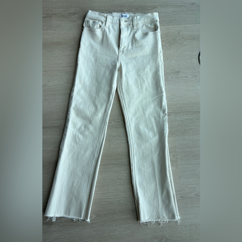 Pistola Cream Kick Flare Jeans